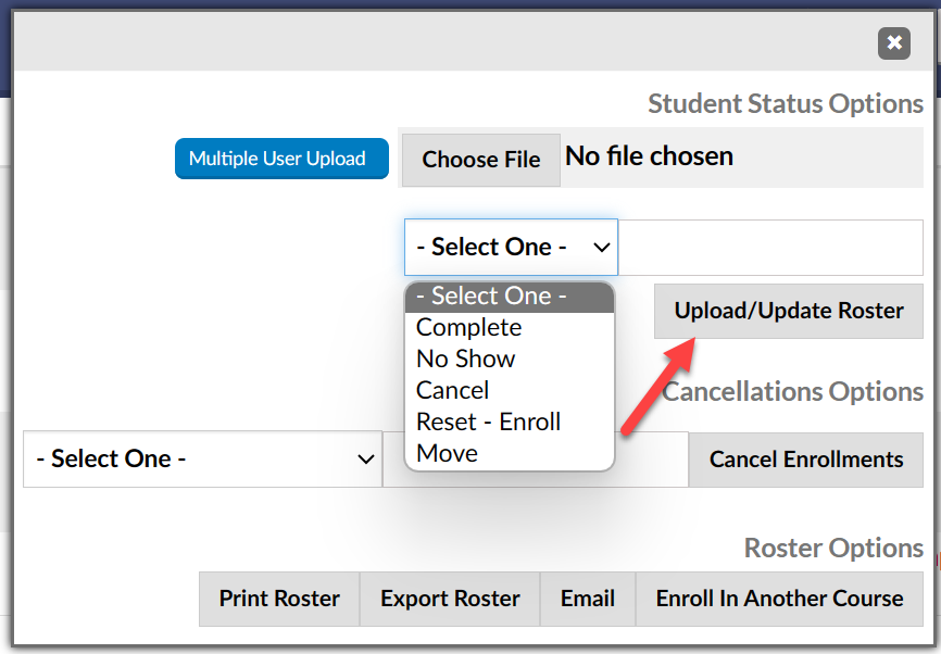 How to manage course rosters